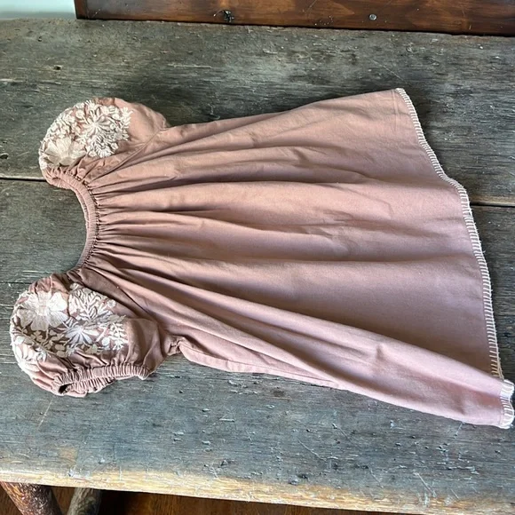 【新品未使用】Apolina Ida dress 2-3Y Apolina cotton embroidered 2-3y small dress 🌸🤎